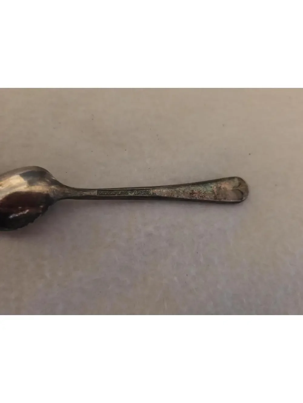 Vintage Silverplate Japan Small Demitasse Spoon Tarnished Patina